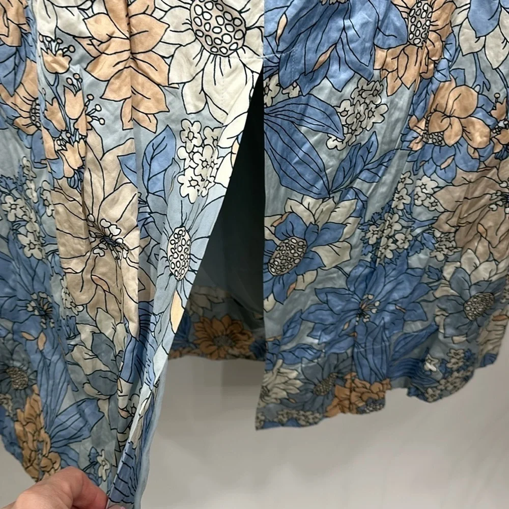 J.Crew Collection textured satin skirt set in Zinnia floral. XL.Top is NWT